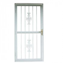 Grisham 301 Series Guardian 36 in. x 80 in. Steel White Prehung Security Door