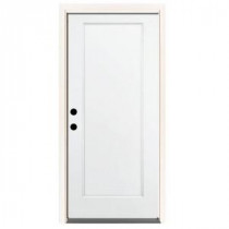 Steves & Sons Premium 1-Panel Primed White Steel Entry Door with 36 in. Right-Hand Inswing and 4 in. Wall