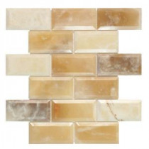 Jeffrey Court Beveled Onyx 12 in. x 12 in. Mosaic Wall Tile
