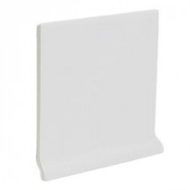 U.S. Ceramic Tile Color Collection Bright Tender Gray 4-1/4 in. x 4-1/4 in. Ceramic Stackable Left Cove Base Wall Tile