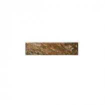 Daltile Folkstone Slate Atlantic Beach 3 in. x 12 in. Porcelain Bullnose Accent Floor and Wall Tile