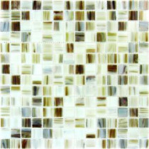 MS International Ivory Iridescent 3/4 in. x 3/4 in. Glass Mosaic Wall Tile