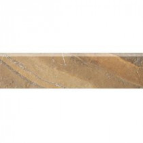Daltile Ayers Rock Bronzed Beacon 3 in. x 13 in. Glazed Porcelain Bullnose Floor and Wall Tile
