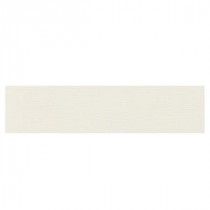 Daltile Identity Paramount White Grooved 4 in. x 24 in. Porcelain Bullnose Floor and Wall Tile
