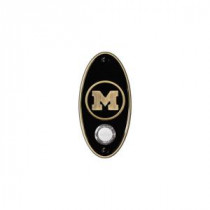 NuTone College Pride University of Michigan Wireless Door Chime Push Button - Antique Brass