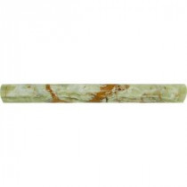 MS International Green 1 in. x 12 in. Polished Onyx Dome Moulding Wall Tile