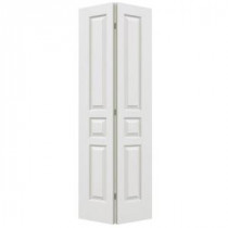 JELD-WEN Woodgrain 3-Panel Primed Molded Interior Bifold Closet Door