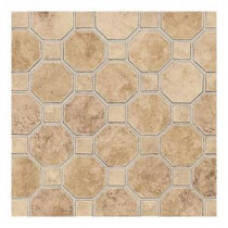 Daltile Salerno Marrone Chiaro 12 in. x 12 in. x 6mm Ceramic Octagon Mosaic Floor and Wall Tile (10 sq. ft. / case)