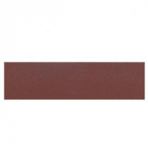 Daltile Colour Scheme Fire Brick 3 in. x 12 in. Porcelain Bullnose Floor and Wall Tile