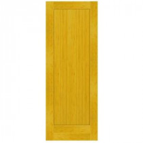 Steves & Sons 1-Panel Shaker Solid Core Prefinished Natural Bamboo Interior Door Slab
