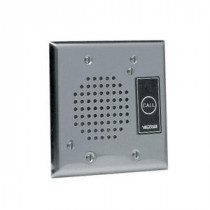 Valcom Flush Mount Door Plate Speaker with Call Button - Stainless Steel