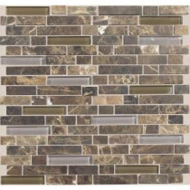 Daltile Stone Radiance Wisteria 11-3/4 in. x 12-1/2 in. x 8 mm Glass and Stone Mosaic Blend Wall Tile