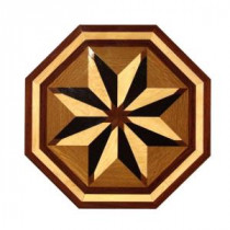 PID Floors 3/4 in. Thick x 24 in. Octagon Medallion Unfinished Decorative Wood Floor Inlay MT004