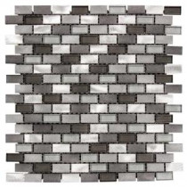 Jeffrey Court Stealth 12 in. x 12 in. Glass/Metal Mosaic Wall Tile