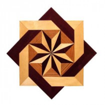 PID Floors 3/4 in. Thick x 36 in. Star Medallion Unfinished Decorative Wood Floor Inlay MS002