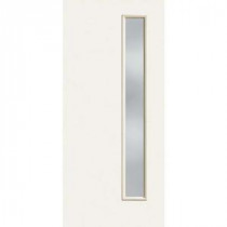 Builder's Choice 1 Lite Clear Glass Painted Fiberglass Classic Entry Door with Brickmould
