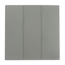 Splashback Tile Contempo Bright White Frosted 4 in. x 12 in. Glass Subway Floor and Wall Tile