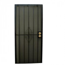 Grisham 808 Series 32 in. x 80 in. Black Protector Security Door