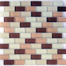 EPOCH Desertz Tabernas Mosaic Glass Mesh Mounted Tile - 4 in. x 4 in. Tile Sample