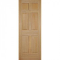 Builder's Choice Fir Left-Hand 6-Panel Prehung Interior Door