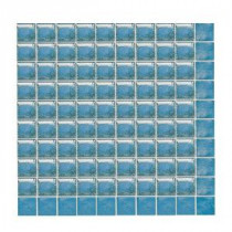 Daltile Sonterra Glass Azul Verde Opalized 12 in. x 12 in. x 6mm Glass Sheet Mounted Mosaic Wall Tile (10 sq. ft. / case)