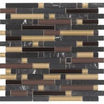 EPOCH Varietals Pinot Noir-1655 Stone And Glass Blend Mesh Mounted Floor & Wall Tile - 4 in. x 4 in. Tile Sample