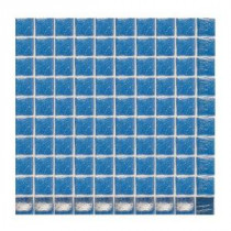 Daltile Sonterra Glass Crystal Blue Iridescent 12 in. x 12 in. x 6mm Glass Sheet Mounted Mosaic Wall Tile (10 sq. ft. / case)