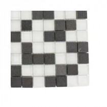 Splashback Tile Tetris Basalt Squares Natural Stone Floor and Wall Tile - 6 in. x 6 in. Tile Sample