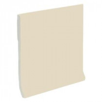 U.S. Ceramic Tile Color Collection Bright Fawn 4-1/4 in. x 4-1/4 in. Ceramic Stackable Cove Base Wall Tile