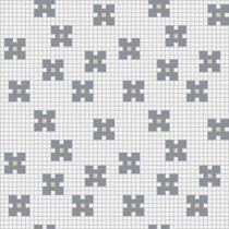 Mosaic Loft Bloom Heritage Motif 24 in. x 24 in. Glass Wall and Light Residential Floor Mosaic Tile