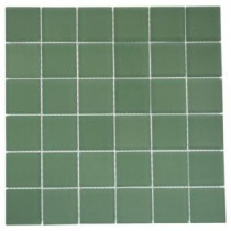 Splashback Tile 12 in. x 12 in. Contempo Spa Green Frosted Glass Tile