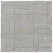 Splashback Tile Mother Of Pearl Castel Del Monte White 12 in. x 12 in.Mosaic Floor and Wall Tile