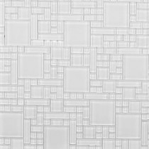 Instant Mosaic 12 in. x 12 in. Peel and Stick Pure White Glass Wall Tile