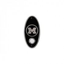 NuTone College Pride University of Michigan Wireless Door Chime Push Button - Satin Nickel