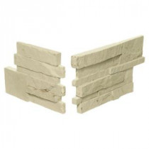 Daltile Exterior Stack Eastern Sand 7 in. x 13-1/2 in. and 7 in. x 10 in. Stone Corner Wall Tile
