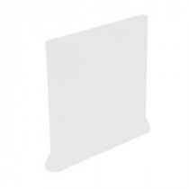 U.S. Ceramic Tile Color Collection Bright Tender Gray 4-1/4 in. x 4-1/4 in. Ceramic Stackable Right Cove Base Wall Tile