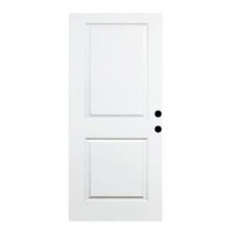 Steves & Sons Premium 2-Panel Square Primed White Steel Slab Entry Door