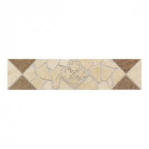 Daltile Florenza Sabbia and Brun 3 in. x 12 in. Porcelain Decorative Floor and Wall Tile