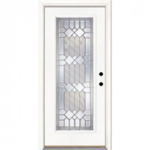 Feather River Doors Mission Pointe Zinc Full Lite Primed Smooth Fiberglass Entry Door