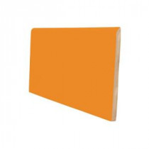 U.S. Ceramic Tile Bright Tangerine 3 in. x 6 in. Ceramic 6 in. Surface Bullnose Wall Tile