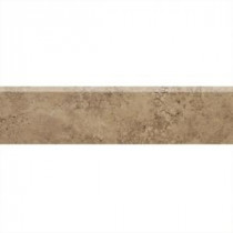 Daltile Alessi Noce 3 in. x 13 in. Glazed Porcelain Bullnose Floor and Wall Tile