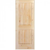Masonite Smooth 2-Panel Hollow Core Unfinished Knotty Pine Prehung Interior Door