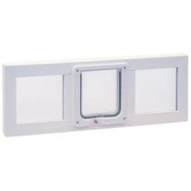 Ideal Pet Products 6.25 in. x 6.25 in. Small Cat Flap Plastic Pet Door with Vinyl Frame for Installation Into 36 in. Wide Sash Window