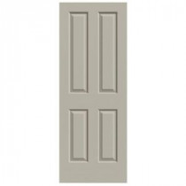 JELD-WEN Woodgrain 4-Panel Painted Molded Interior Door Slab