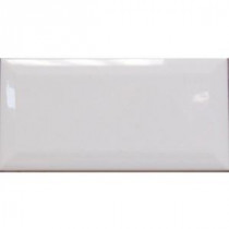 U.S. Ceramic Tile Bright Glazed Snow White 3 in. x 6 in. Ceramic Beveled Edge Wall Tile (10 sq. ft. / case)