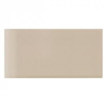Daltile Rittenhouse Square Urban Putty 3 in. x 6 in. Ceramic Surface Bullnose Wall Tile