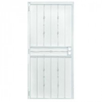 First Alert Veranda 36 in. x 80 in. Steel White Prehung Security Door