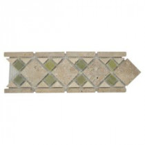 Jeffrey Court Tuscano 12 in. x 4 in. Beige Marble Mosaic Tile