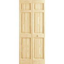 Frameport 36 in. x 80 in. 6-Panel Pine Unfinished Premium Interior Bi-fold Closet Door