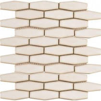 MS International Antique White Elongated Hexagon 12 in. x 12 in. Glazed Porcelain Mesh-Mounted Mosaic Wall Tile